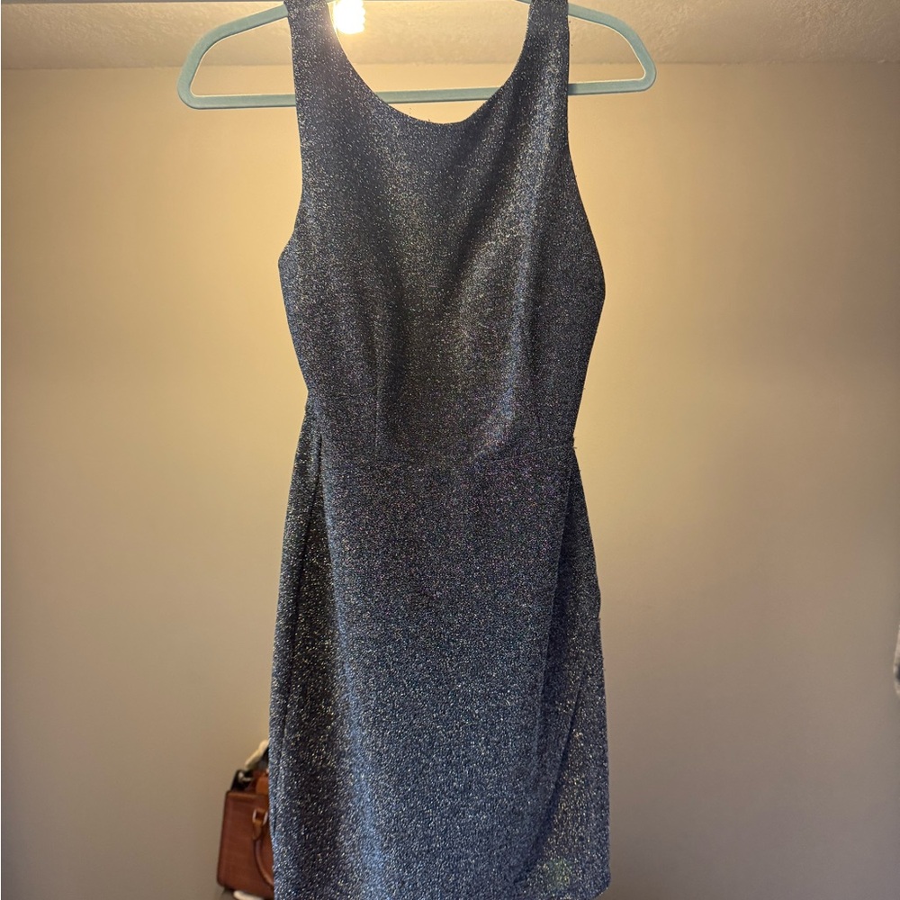 B. Darlin High Low dress - Short. Black and Shimmery